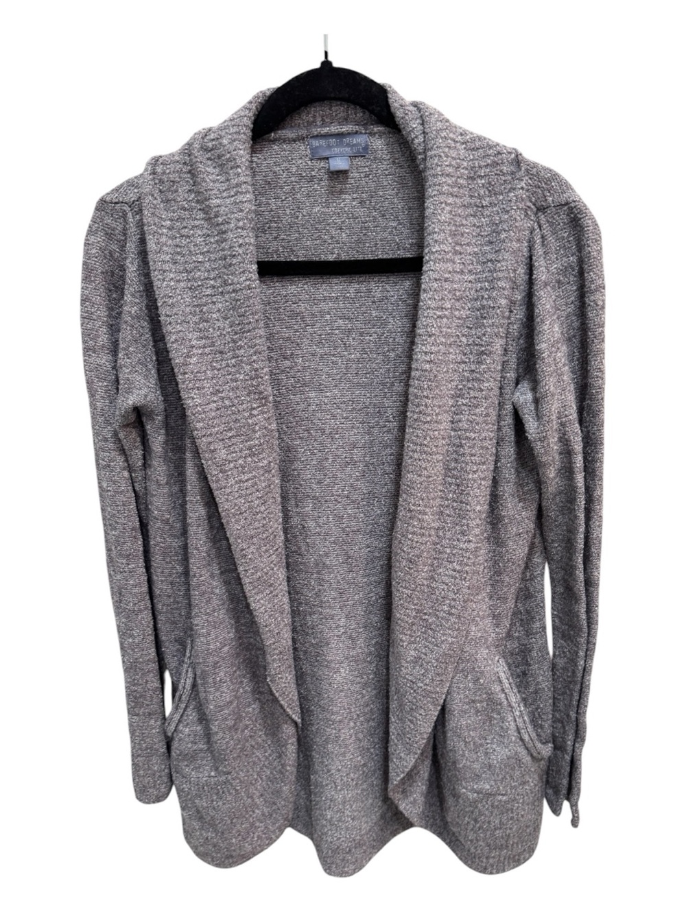 Barefoot Dreams Cardigan Gray Cozy Chic LITE Style 452 Size M Capsule Layer Soft